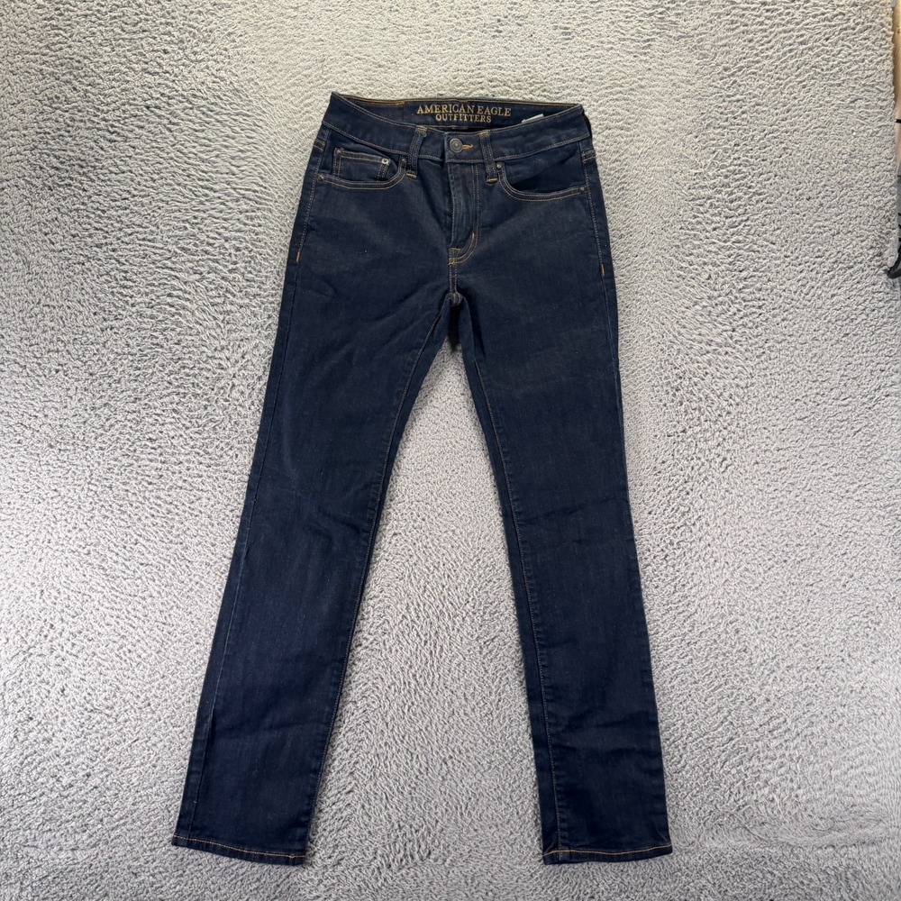 American Eagle Outfitters Extreme Flex Jeans Mens 27x30 Blue Denim Straight Slim